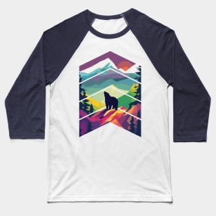 Mountain Bear Baseball T-Shirt